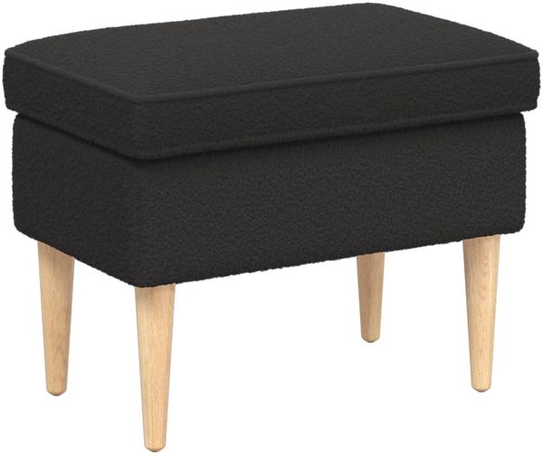 vidaXL Hocker Schwarz 55 x 35 x 41 cm Bouclé 42029987
