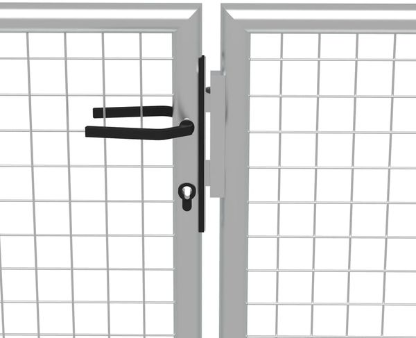 vidaXL Gartentor verzinkter Stahl 400 x 100 cm Silber 144299 Bild 3
