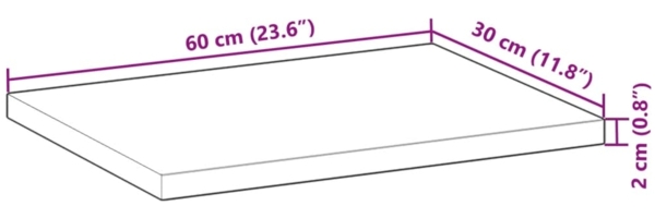 vidaXL Schweberegal 60x30x2 cm Massivholz Akazie Unbehandelt 3279367 Bild 7