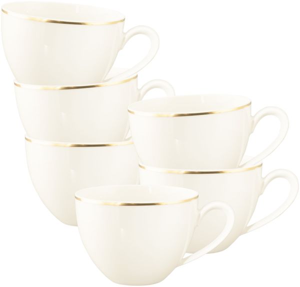 Seltmann Weiden Savona Milchkaffeetasse 340 ml Goldlinie 6er Set