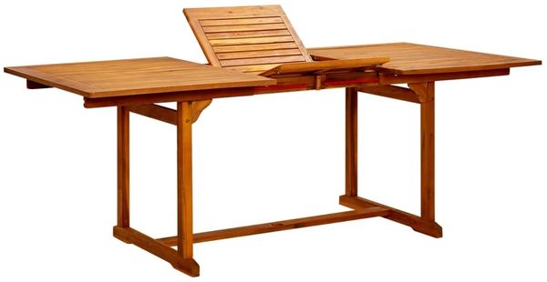 vidaXL Garten-Esstisch (150-200)x100x75 cm Massivholz Akazie 316564