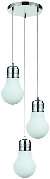 SPOT Light Bulb Pendelleuchte 3xE27 60W Chrom/Weiß Bild 2