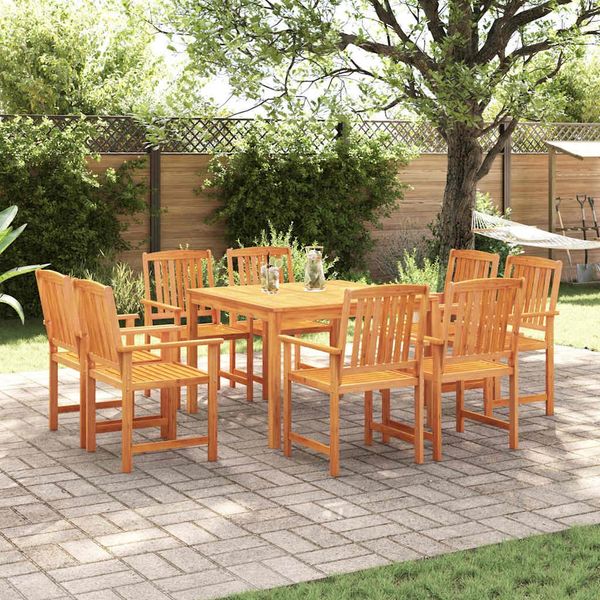 vidaXL Garten Essgruppe 9 pcs Braun Massivholz Akazie 3375687