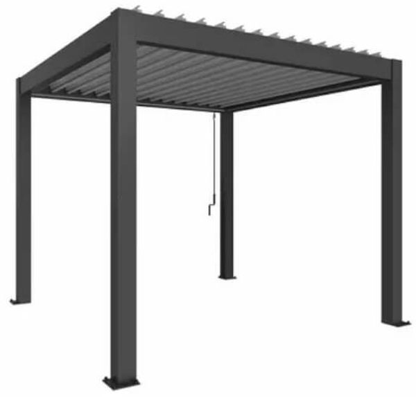 Biohort Pergola 3 x 3 m dunkelgrau-metallic silber-metallic