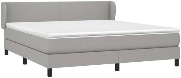 vidaXL Polsterbett mit Matratze Hellgrau 180x200 cm Stoff, Härtegrad: H2 [3126101] Bild 3
