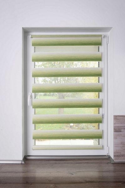 Doppelrollo mit schönen Farbverlauf, K-HOME, Lichtschutz, ohne Bohren, freihängend, Klemmfix