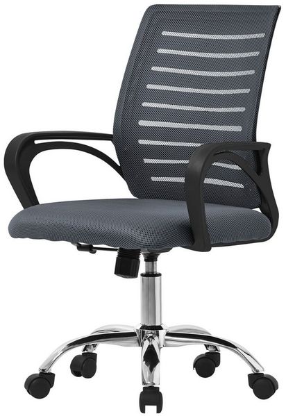 ML-DESIGN Bürostuhl Schreibtischstuhl ergonomisch mit Armlehnen Wippfunktion 360° drehbar, Computerstuhl Grau mit Rollen Schreibtischstuhl Gaming-Stuhl Drehstuhl