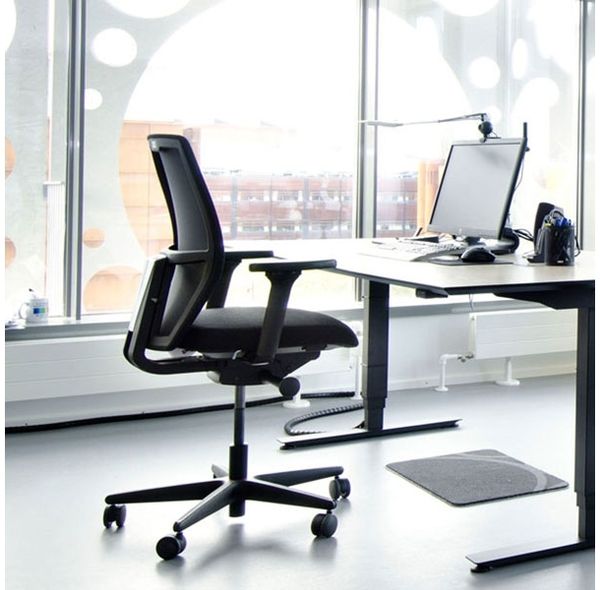 Bürostuhl Savo Soul Mesh50 gepolsterter Sitz schwarz 2D Armlehnen Kopfstütze