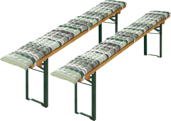 REDBEST Stuhlkissen Bierbank-Auflage 2er-Pack, Streifen