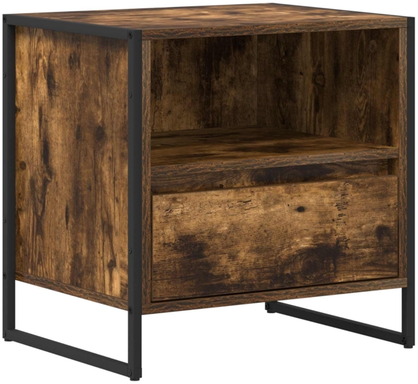 vidaXL Nachttisch Raucharbe 50 x 39,5 x 50 cm Holzwerkstoff 886670