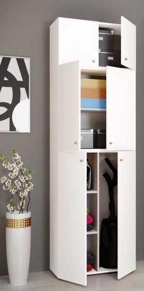 VCM Mehrzweckschränke Lona 917812 Weiß H. 223 x B. 70 x T. 39 cm