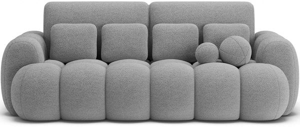 MOEBLO Schlafsofa Elvento, Sitzer Sofa mit Schlaffunktion & Komfortpolsterung – Modernes Schlafsofa mit Bettkasten & Zierkissen, Couch Polstermöbel Sitzmöbel Wohnzimmermöbel 3-Sitzer-Sofa Stoffsofa für Wohnzimmer, B 256 × H 105 × T 119 cm