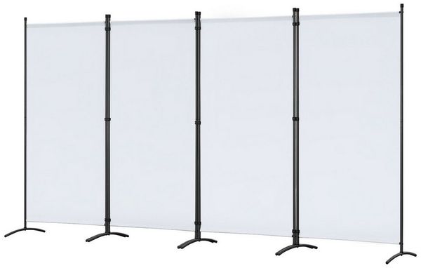 Angel Living Paravent 4-teiliger Paravent Raumteiler, 324x180cm (4 St), Trennwand Balkon Sichtschutz aus Stahl und Polyester