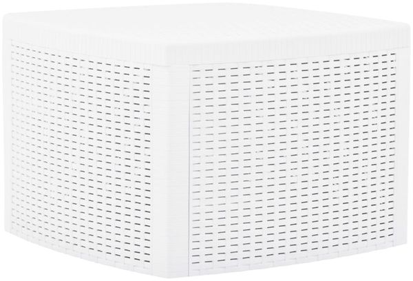 vidaXL Beistelltisch Weiß 54×54×36,5 cm Kunststoff 48774