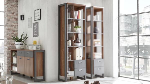 Vitrine Detroit - Industrial Stirling Oak