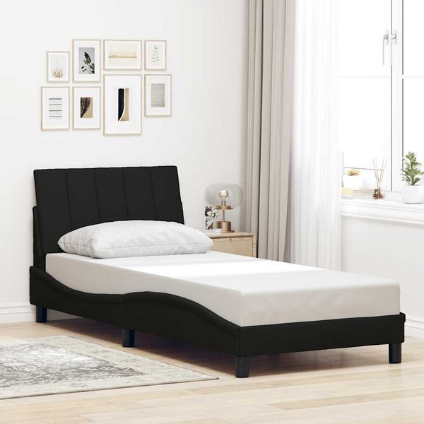 vidaXL Bettgestell ohne Matratze "Hanko" Schwarz 80x200 cm Stoff 3310351