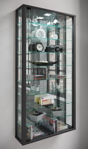 VCM Hängevitrine Wandvitrine Glasvitrine Vitrosa Maxi Spiegel (1-St)