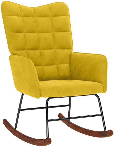 vidaXL Schaukelstuhl Gelb Samt 4016839