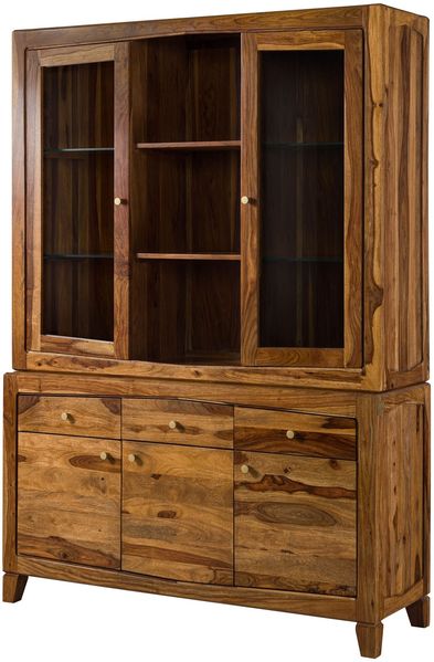 Buffet Sheesham 140x45x200 braun lackiert ANCONA #145