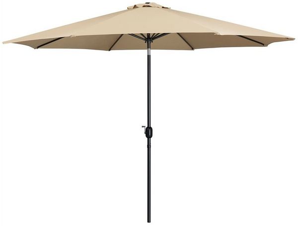 Yaheetech Sonnenschirm ∅ 223/270/294/327 cm, Gartenschirm mit Kurbel, Neigbar, UV Schutz 50+