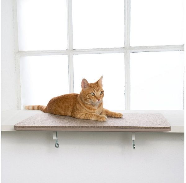 LucyBalu Katzenliege Katzen Fensterbankliege, Fensterbrett Verbreiterung mit Filzauflage