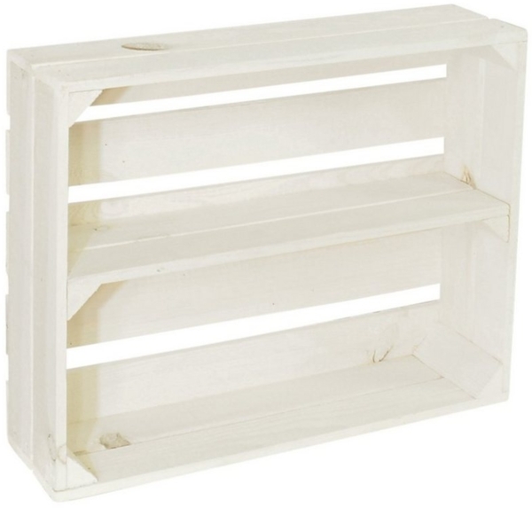 CHICCIE Holzkiste Holzregal 50x40x15cm - weiß 1x langes Regal (1 St)