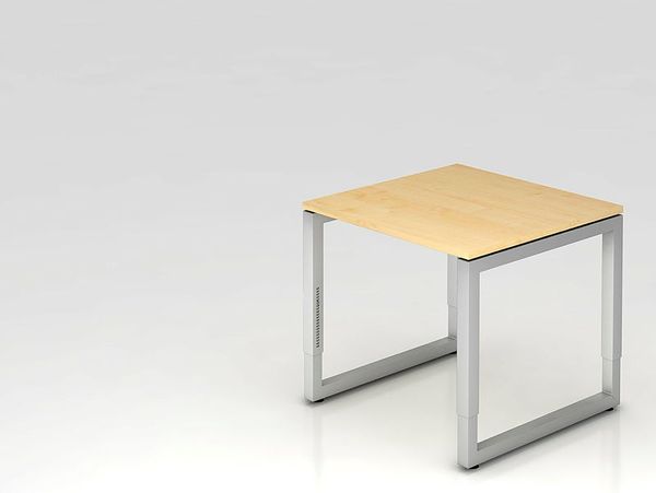 'RS08' Schreibtisch O-Fuß eckig 80x80 cm Buche / Graphit Bild 5
