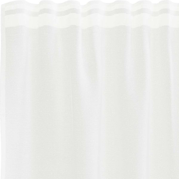 vidaXL Spitzenvorhang mit Vorhängen Floral Weiß 300 x 600 cm Polyester 4107942 Bild 4