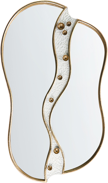 Wandspiegel TAWLEY 45 cm 76 cm Metall Gold