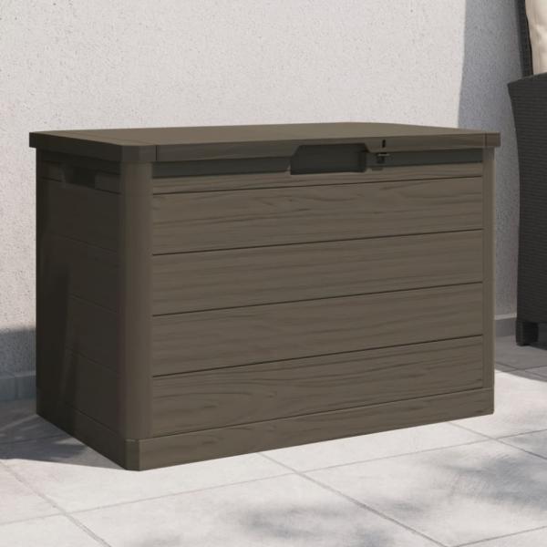 vidaXL Outdoor-Kissenbox Braun 77,5x44,5x53 cm Polypropylen 366604