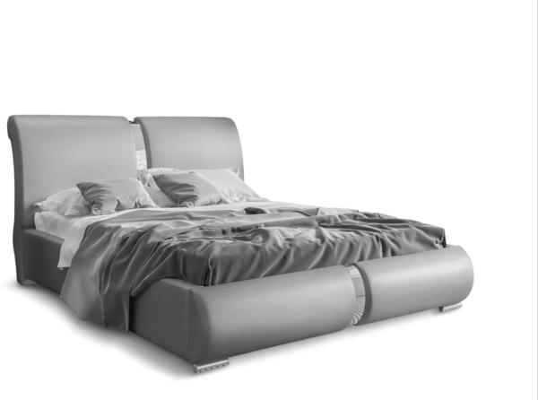 99rooms Lourdes Polsterbett Velours MONOLITH Bordeaux 200x200 cm ohne Bettkasten Bild 4