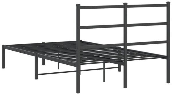 vidaXL Bettgestell mit Kopfteil Metall Schwarz 120x190 cm 355362 Bild 7