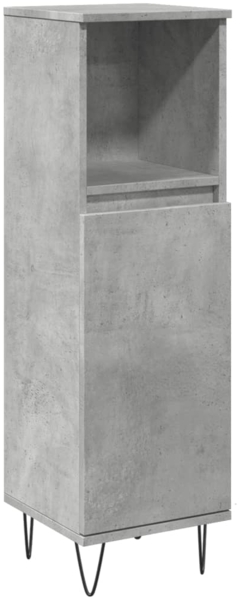 Badschrank Betongrau 30 x 30 x 100 cm Holzwerkstoff