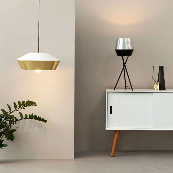 s.luce SkaDa LED Pendellampe Metallschirm Weiß, Aluminium Ø 50cm