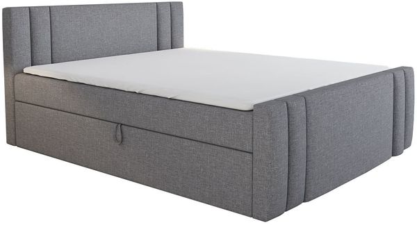A&J MöbelLand GmbH Boxspringbett ALF mit 2 Bettkästen und Topper. (Boxspringbett mit Bettkasten und gepolstertem Kopfteil. Inclusive Topper!, TOP ANGEBOT), Länge 216 cm Höhe 106 cm