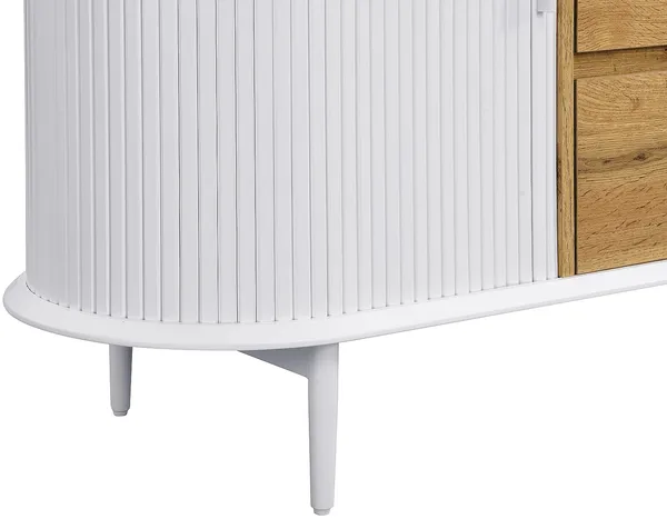 Vente-unique - VELURANI Sideboard Holz, Platte BeigeWeiß - B 40 cm x H 81 cm x L 170 cm Bild 7