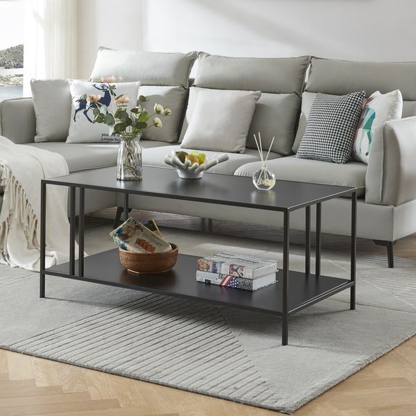 Couchtisch Kumlinge 47x110x55 cm Schwarz [en. casa]