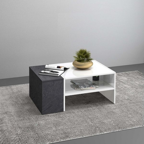 INOSIGN Couchtisch Coro, Couchtisch, Couchtisch mit seitlichem Stauraum,Sofatisch, Länge 90 cm, mit zwei Ablagefächern davon eines geschlossen