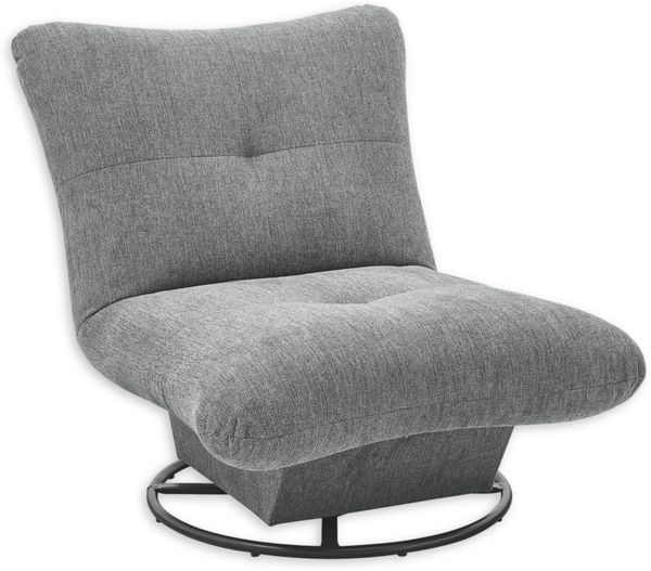 Stella Trading Maranello Sessel Wohnzimmer, Grau - Bequemer Fernsehsessel Relaxsessel drehbar - 96 x 75 x 93 cm (B/H/T)