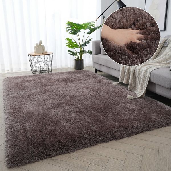 OTTO home Hochflor-Teppich Micro exclusiv Teppich, sehr hoher Flor, weich durch Mikrofaser, rechteckig, Höhe: 78 mm, sehr weich, flauschig, uni, Wohnzimmer, Schlafzimmer, Kinderzimmer