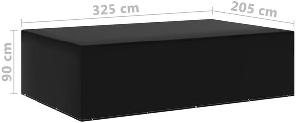 vidaXL Gartenmöbel-Abdeckungen 2 Stk. 12 Ösen 325x205x90 cm 3082842 Bild 6