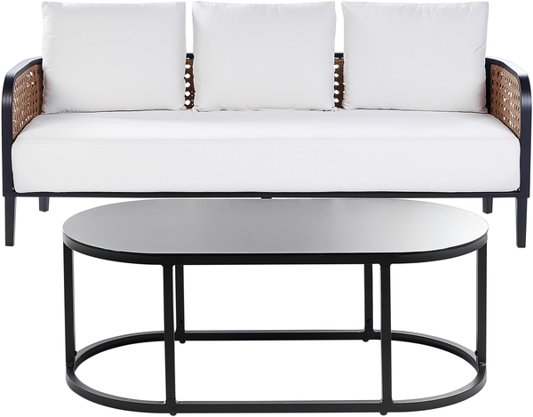 3 Sitzer Sofa MONTEFALCO Metall Weiß