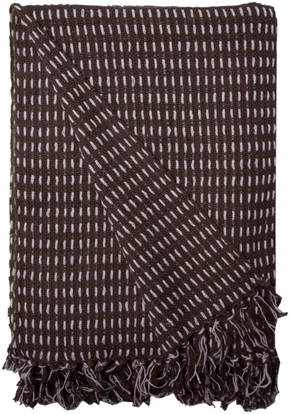 Decke Überwurf Straight 100% Baumwolle 130x180 cm Skandinavisch Braun