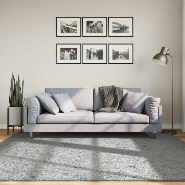 vidaXL Shaggy-Teppich PAMPLONA Hochflor Modern Grau 200x200 cm