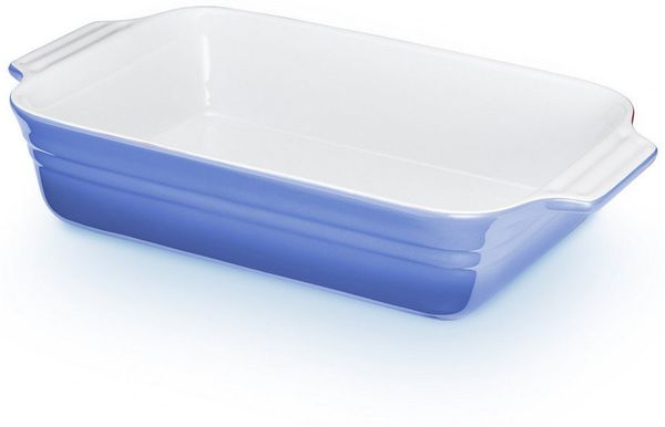 KHG Auflaufform groß 40 cm Hellblau für 4-6 Personen, Steingut, (1-St), Antihaft (mit Emaile glasiert)