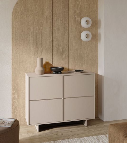 OTTO home Sideboard Tatami, Stilvolle, moderne grifflose Kommode 2 Türen, Breite 111cm, Anrichte mit viel Stauraum, Böden verstellbar, push-to-open-Funktion