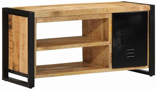 vidaXL Schuhbank Braun 100 x 40 x 50 cm Massivholz Mango 4013601