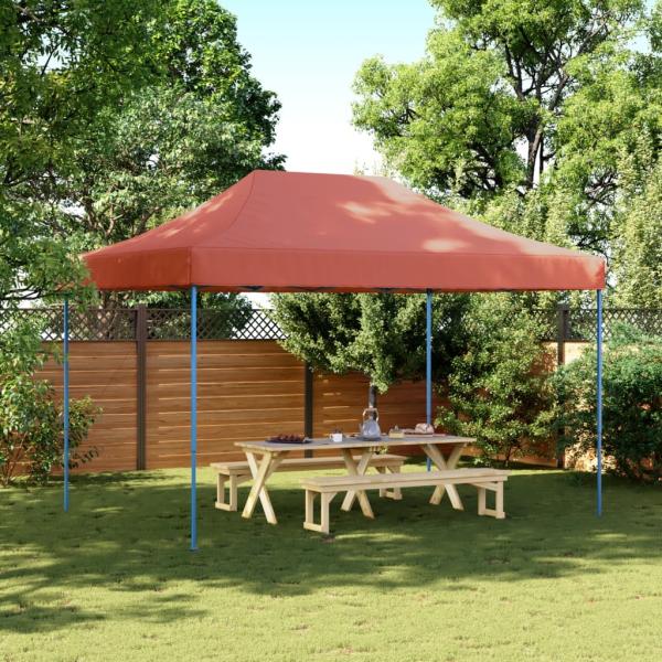 vidaXL Partyzelt Faltbar Pop-Up Terrakottarot 410x279x315 cm 4005013