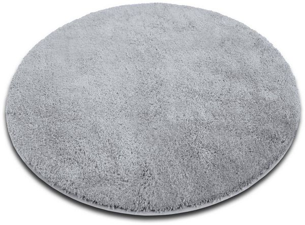 Karat Badematte Bari Hazy, Rund, Badteppich, Viele verschiedene Farben & Größen, Höhe 30 mm, Weicher & dichter Flor, Polyester, Mikrofaser, Rund, besonders weich durch Mikrofaser