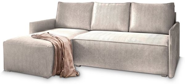 Masseno Ecksofa PERUSI mit Schlaffunktion L-Form, Sofa mit Bettkasten